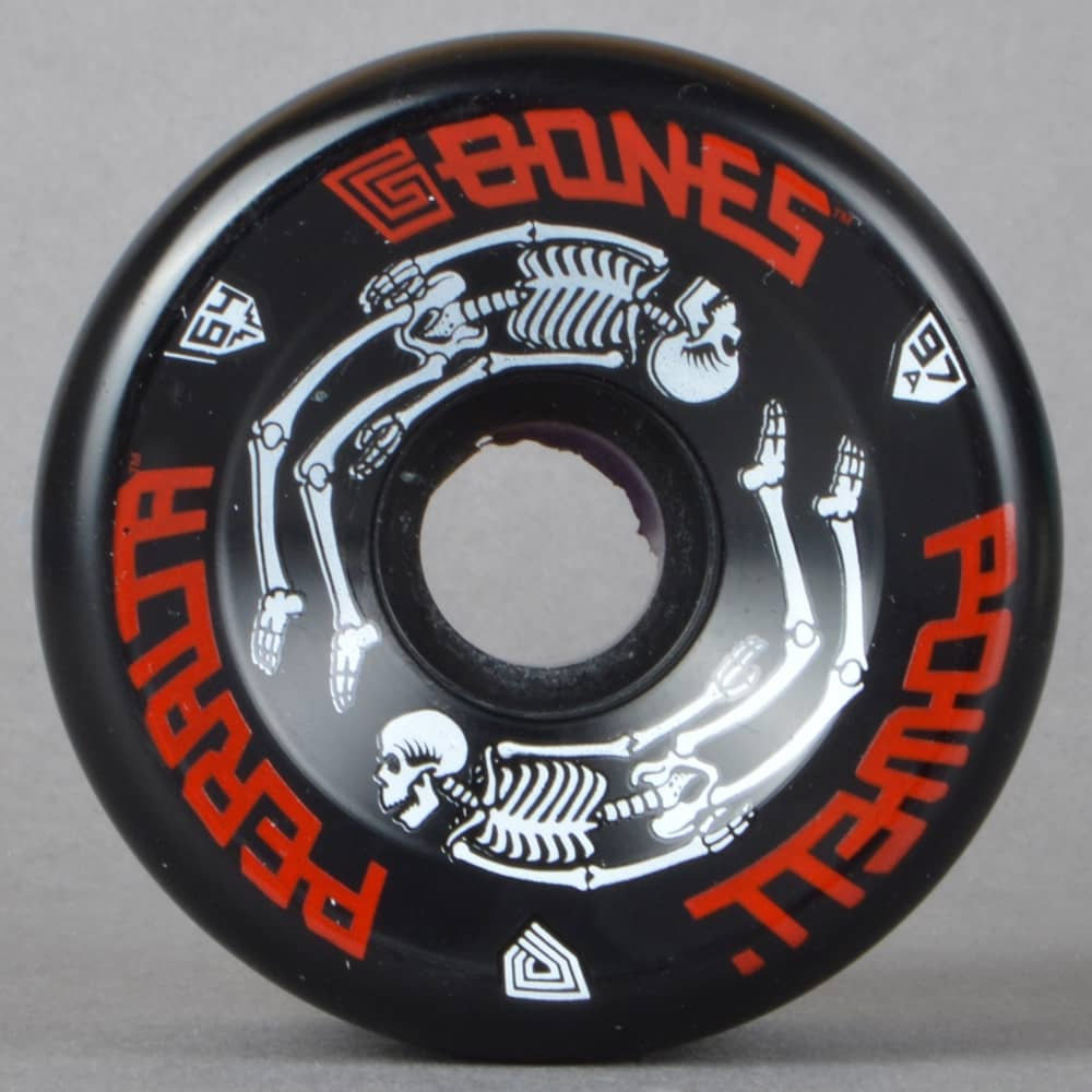 Powell Peralta G-Bones Skateboard Wheels Old School Re-Issue Black 64mm 97A 