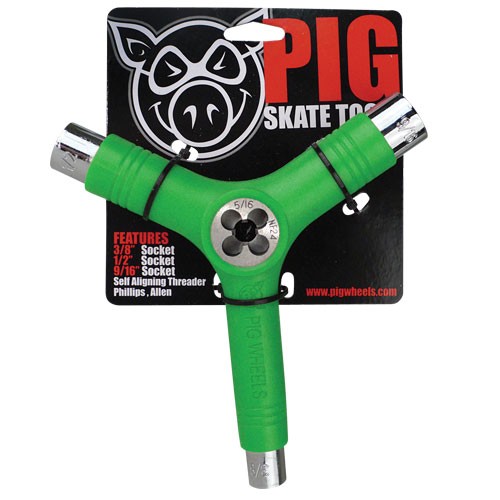 Pig Skateboard Wax Green Pig Head 