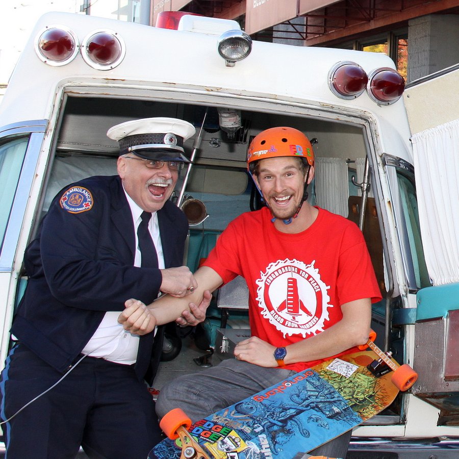 Patrick Switzer Blood from Skateboarders Canadian Blood Drive Vancouver