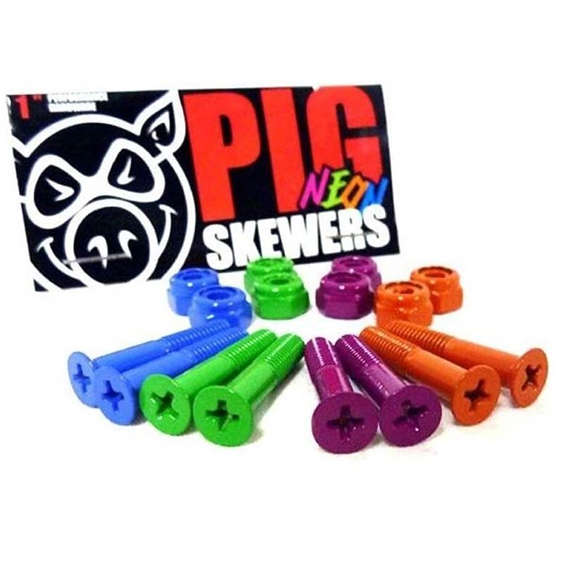 Pig Neon Skewers Skateboard Hardware Online Sales Canada Pickup Vancouver CalStreets