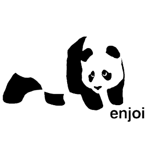 Enjoi Misfit Panda FP 7.625" Complete Skateboard Black 