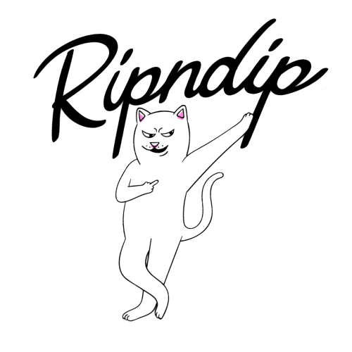 Rip N Dip Logo Alien Cat Fight Sticker 4.5