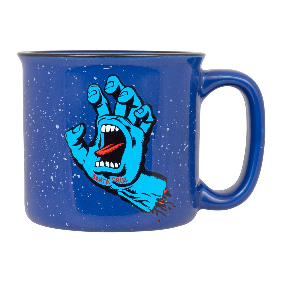 Santa Cruz Screaming Hand Speckled Mug Blue