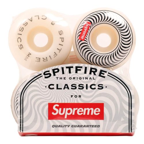 Details about   Supreme x Spitfire - White Skateboard Wheels 58mm Sealed New Set of 4 