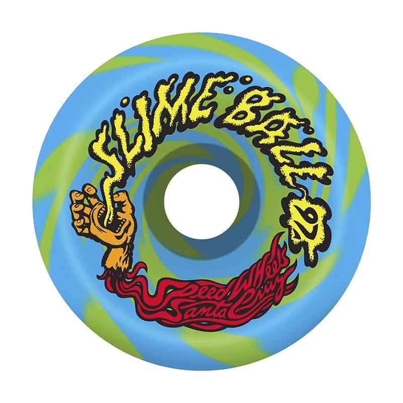 Santa Cruz Skateboards Slimeballs Vomits Blue/Green Swirl Skateboard Wheels Set of 4 60mm 97a