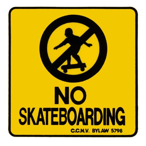 CalStreets No Skateboarding Sticker Canada Online Sales Pickup Vancouver