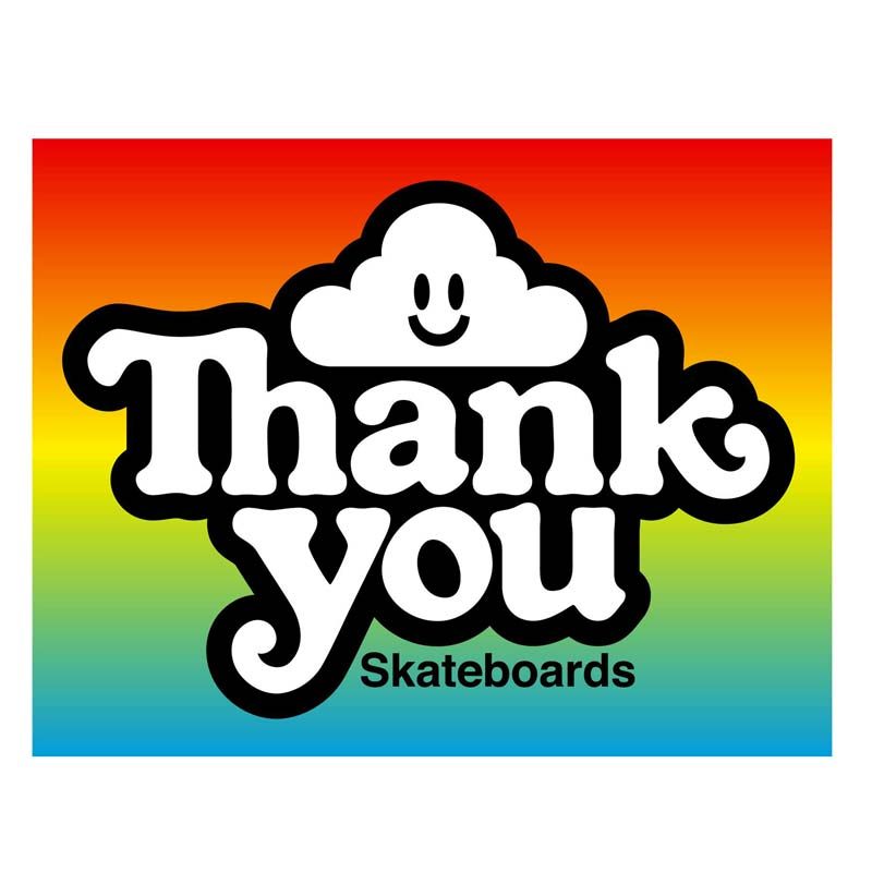 Thank You Skateboards Logo Sticker 2.5 X 2.5 | CalStreets BoarderLabs