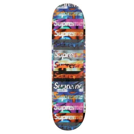 SOLD OUT Supreme Distorted Logo Skateboard Deck Black - CalStreets
