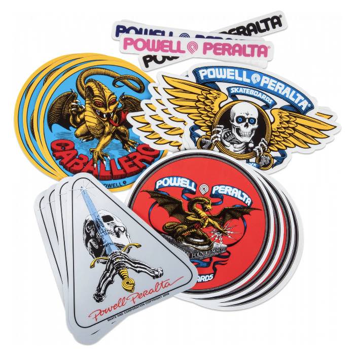 4in Powell Peralta Die Cut Skateboard Sticker Chrome Triple P Logo Bones Brigade 