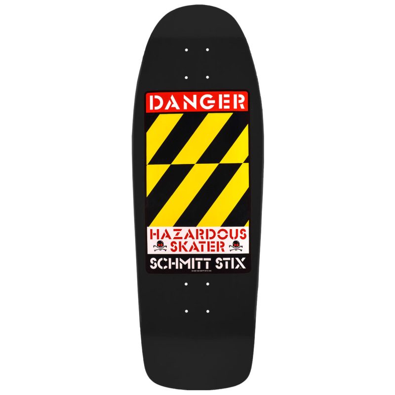 Schmitt Stix Danger Hazardous Skater Black 10.125 x 30.5 Skateboard Reissue Canada Pickup Vancouver