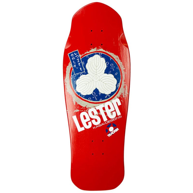 Tracker Lester Kasai Oak Leaf Red Dip Reissue Deck 10.375" x 30.125" Original Concave Skateboard Canada Pickup Vancouver