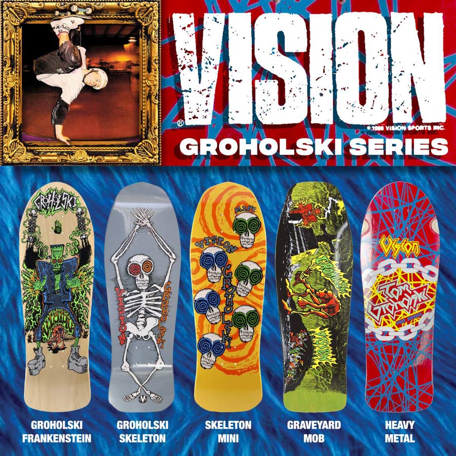 VISION NOS yellow Vtg Joe Johnson Symbols 1990 Skateboard Sticker lot of 5 