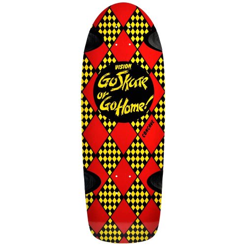 Vision Go Skate Or Go Home 10.25 x 30 Yellow Red Skateboard Reissue Canada Pickup Vancouver