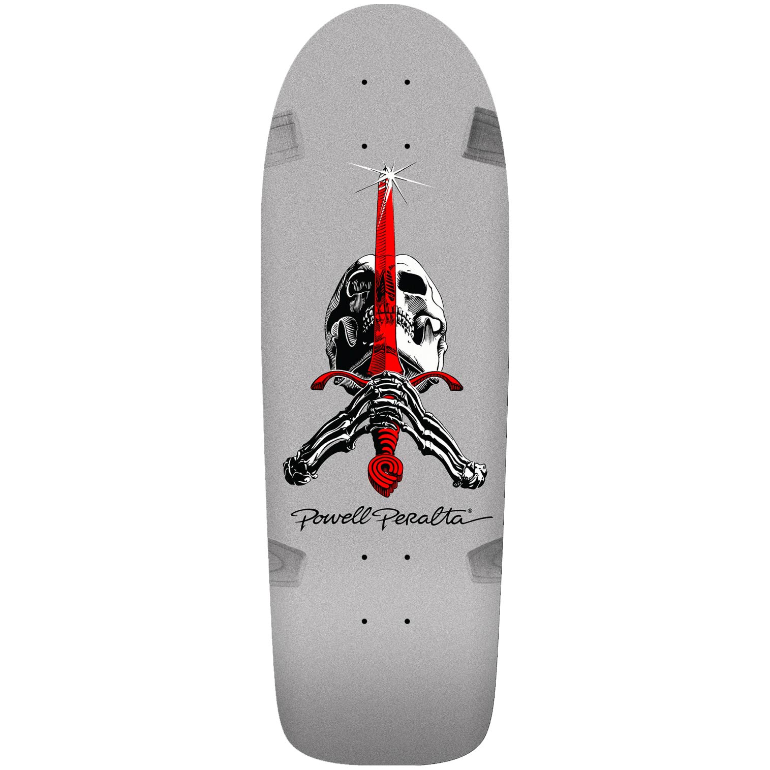 Powell-Peralta Ray Rodriguez Skull and Sword Deck in Silver