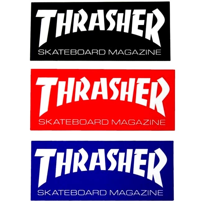 4.5" Thrasher Magazine logo old-school 1980's skateboard vintage REPRO sticker 