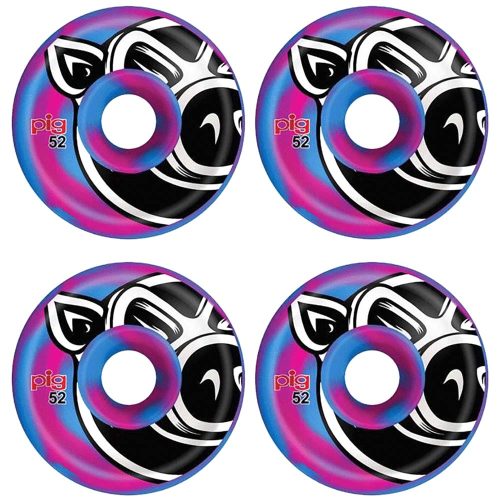 Pig Head C Line Conical 52mm 101a Blue Pink Swirl Skateboard Wheels Canada Pickup Vancouver