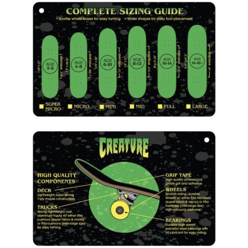 Creature Skateboard Complete Size Chart Canada Online Sales Vancouver Pickup