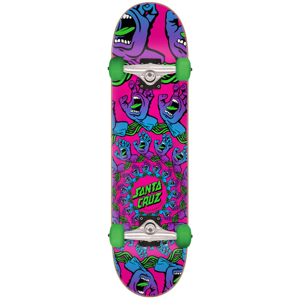 Santa Cruz Skateboard Complete Mandala Hand Pink/Purple/Green 7.75" x 30" 
