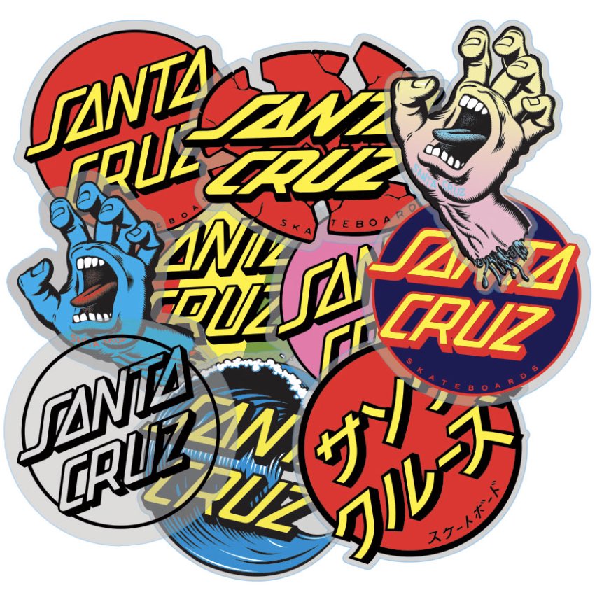 OJ new and sold out Santa Cruz skateboards sticker Dot and other reissues 