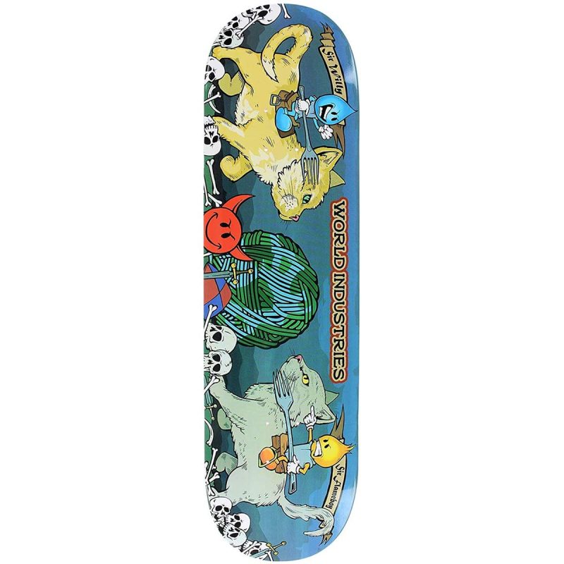 World Industries Cats Jousting Deck 8.25 Navy Skateboard Canada Pickup Vancouver