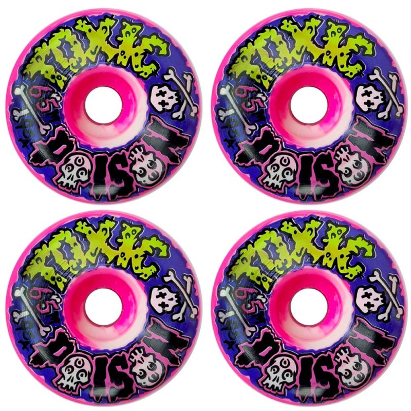 Toxic Poison 2.0 Wheels 65mm 95a Pink/White Swirl Skateboard Canada Pickup Vancouver