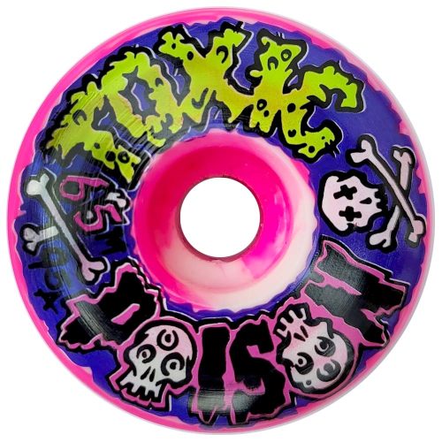 Toxic Poison 2.0 Wheels 65mm 95a Pink/White Swirl Skateboard Canada Pickup Vancouver