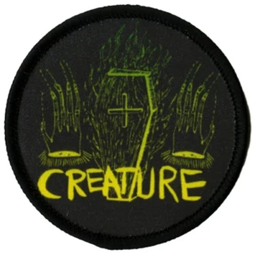 Creature Coffin Patch 2.5" X 2.5" Black Green Yellow Skateboard Canada Pickup Vancouver