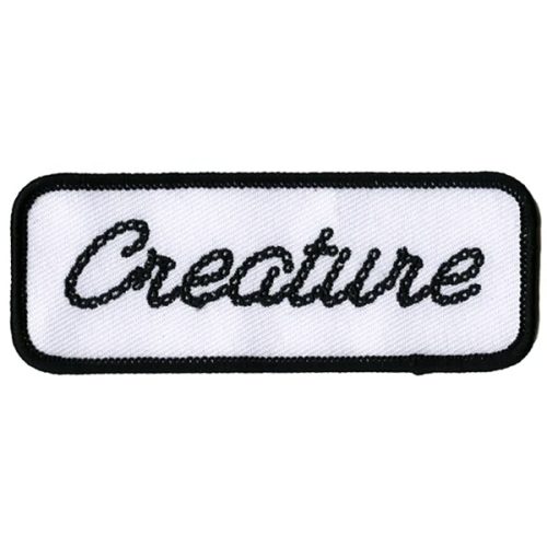 Creature Shop Patch 4" x 1.5" White Skateboard Canada Pickup Vancouver