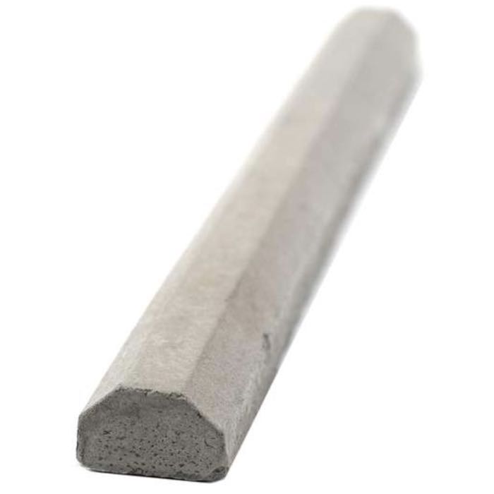 7 Long Teak Tuning Concrete Fingerboard Parking Barrier 1:12 Scale 0.75 Wide 0.5 Tall Gray 