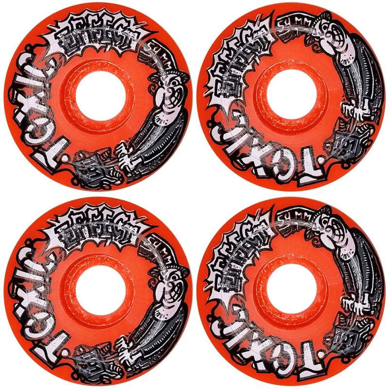Toxic Effect Superthane Wheels 54mm 101a Orange Skateboard Canada Pickup Vancouver