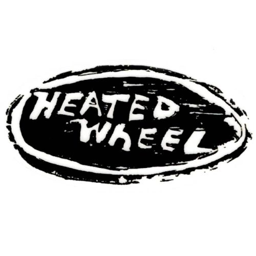 The Heated Wheel Oval Logo Sticker Canada Vancouver Skateboarding Neil Blender Art