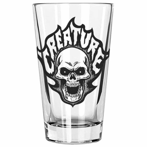 Creature Bonehead Flame Pint Glass Canada Online Sales Vancouver Pickup