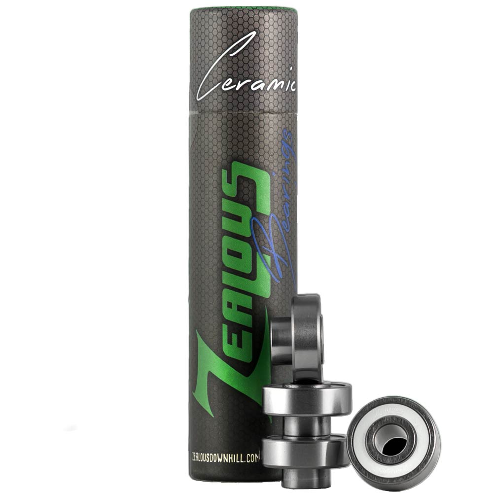 Zealous ceramic Bearings for Skateboards and Longboards with builtin spacers 