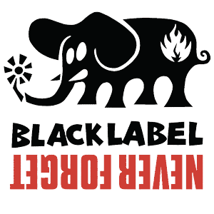 black label skateboard elephant patch