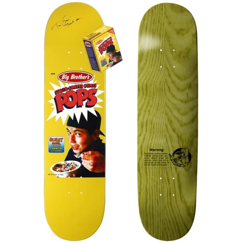 "Penis Pops" decks from THANK YOU SKATEBOARDS, available in 8.25", 8.5", and 8.625" sizes, along with the Big Brother anniversary sticker Canada Pickup CalStreets Vancouver