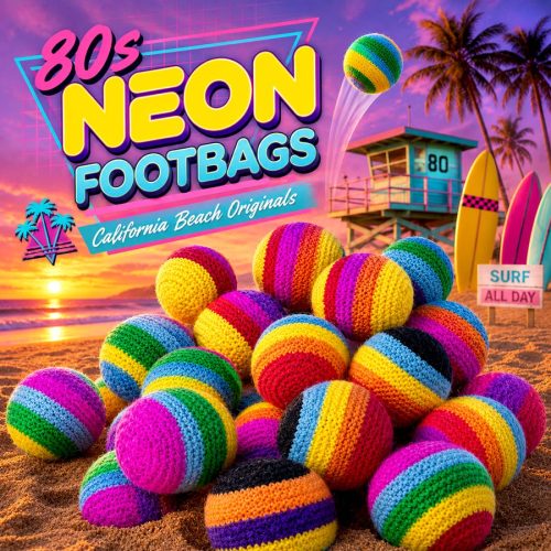 TRIPLE PALM TRIPLE PALM Premium Kickback 80s Neon Footbags / Hacky Pickup Vancouver