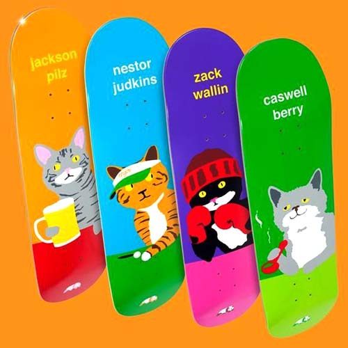 8.25 x 31.75 Meow Skateboards Mimi Knoop Guest Pro Skateboard Deck