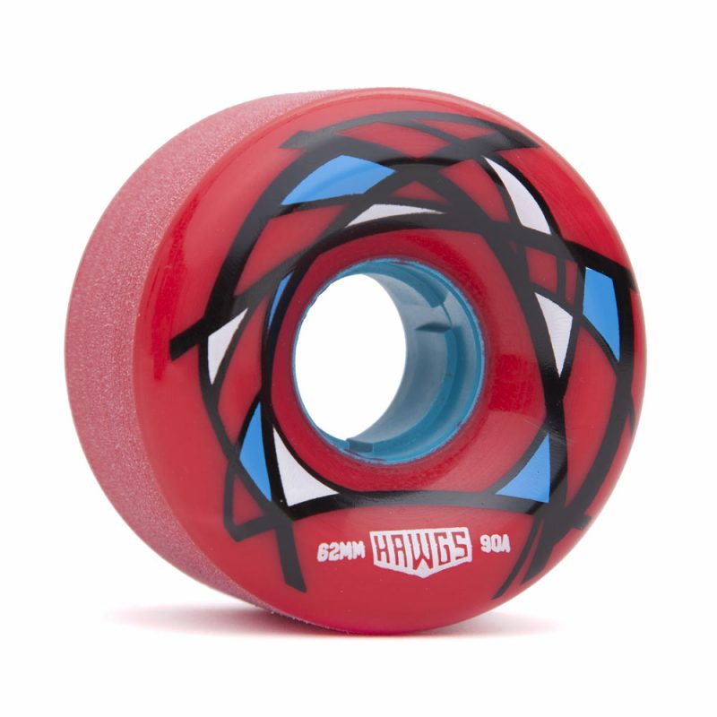 Landyachtz Venables Hawgs Red 62mm 90a angled