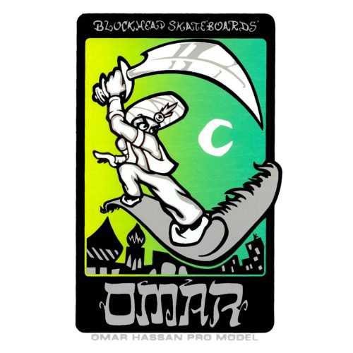 Buy Blockhead Skateboards and Reissues Canada Online sales Vancouver Pickup BLOCKHEAD-OMAR-STICKERS