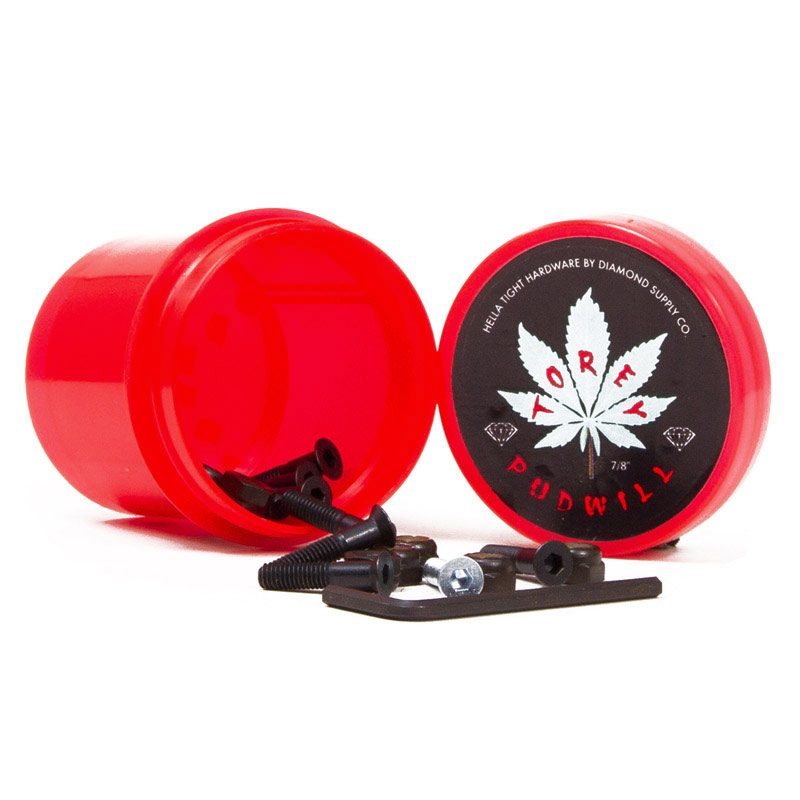 Diamond Supply Co Torey Pudwill Hella Tight 7/8 Skateboard Hardware Red Grinder 