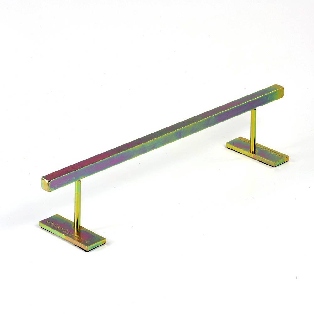 R6 Black FLVFF Fingerboard Rail Metal Made of Solid Square Steel 2 Levels Rails Ramp and Skate Parks