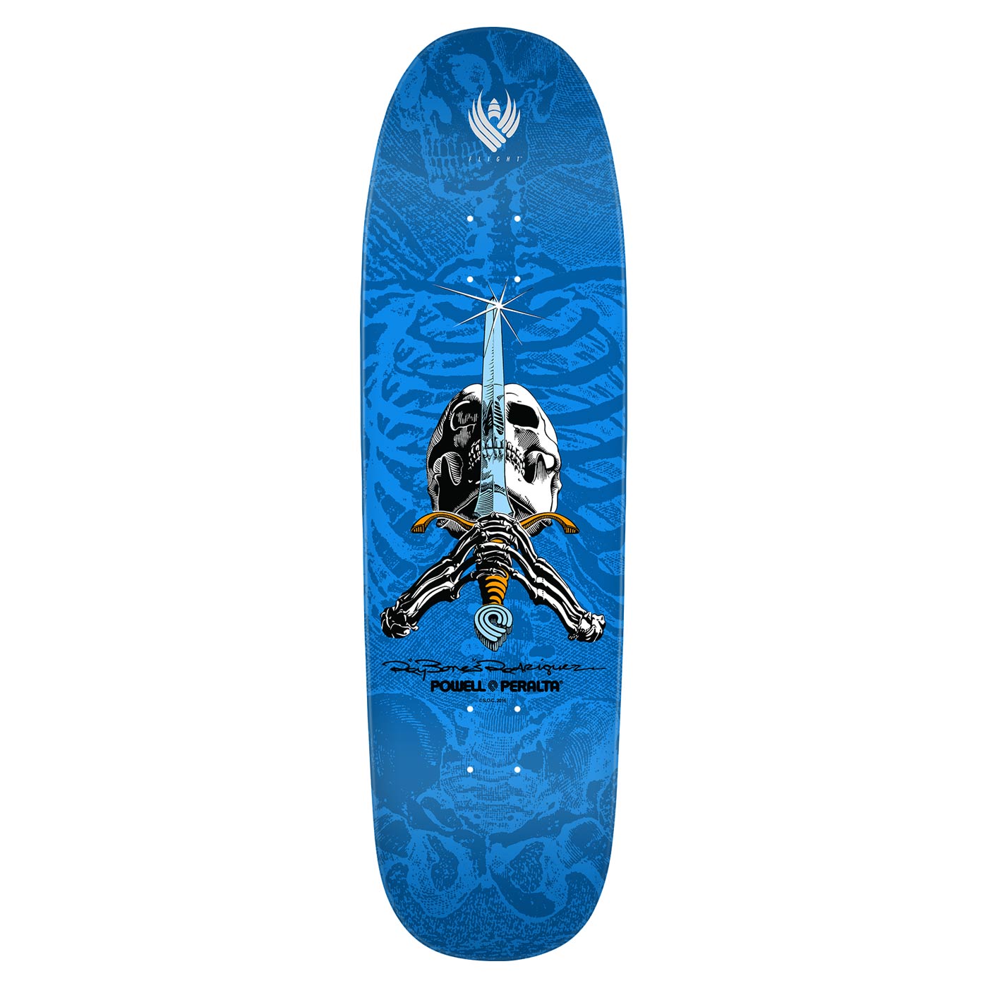 Red Rails Details about   Powell Peralta Skateboard Deck Skull and Sword Silver 