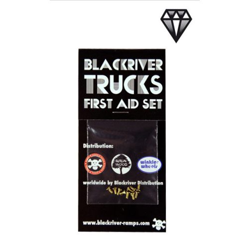 Blackriver Trucks First Aid Screws Chrome (8 Pack)