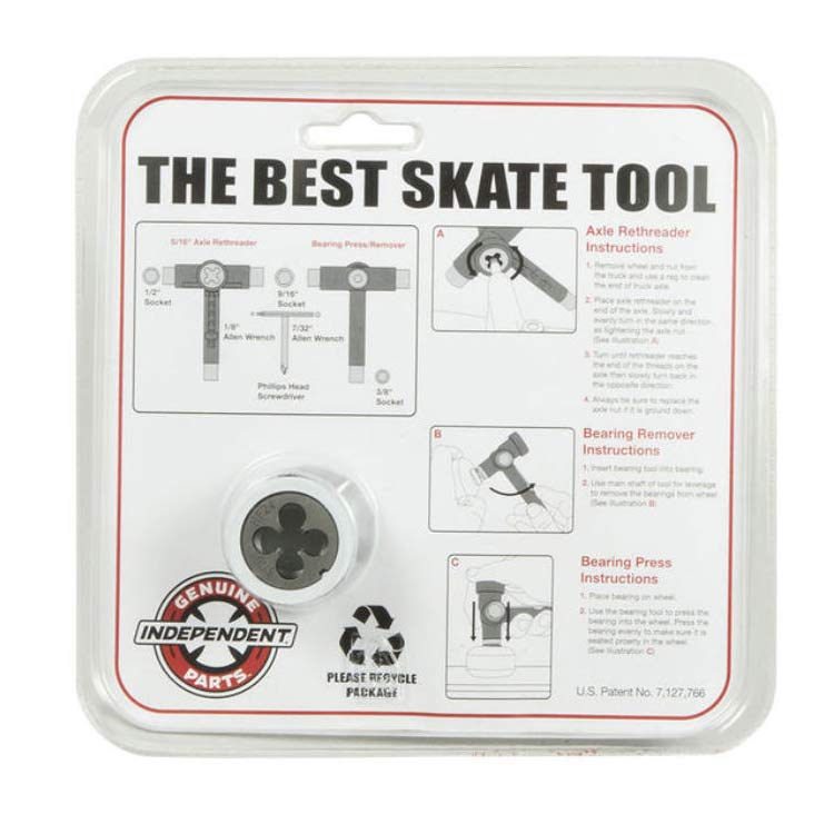 Best Skate Tool w/ Axle Rethreader New Skateboard Tool Independent Truck Co 