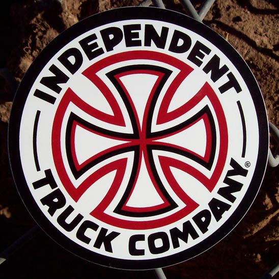 Independent Truck Company Crust Bar Cross Skateboard Sticker Decal 4.37" x 2.5" 