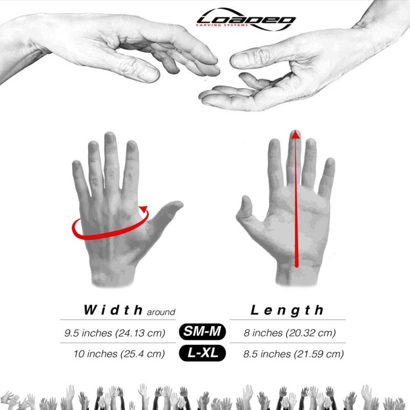 Loaded Gloves Size Chart